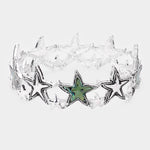 Fashion Abalone Starfish Stretch Bracelet