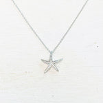 Fashion Silver Tone Starfish Necklace