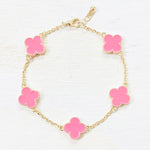Fashion Enamel Clover Bracelet
