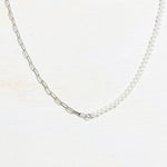 Fashion Silver Tone Pearl Necklace