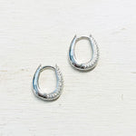 Sterling Silver CZ Hoops