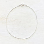 Sterling Silver Rope Chain Anklet