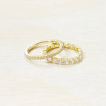 Sterling Silver Gold Plated CZ 2 Pc Ring Set