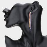 Fashion Red White & Blue Rhinestone Earrings