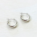 Fashion Silver Tone Hoops