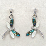 Wild Pearle Abalone Dragonfly Dance Earrings