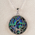 Wild Pearle Abalone Lotus Blossom Necklace