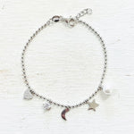 Sterling Silver Charm Ball Bracelet