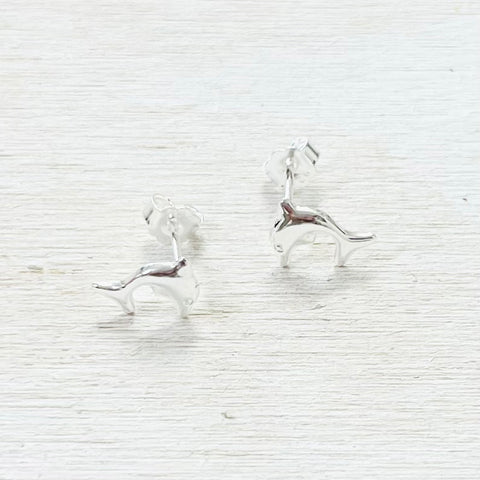 Sterling Silver Dolphin Studs