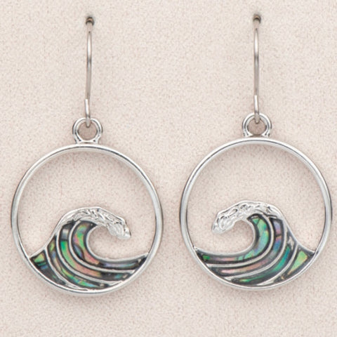 Wild Pearle Abalone Cresting Waves Earrings