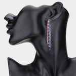 Fashion Red White & Blue Rhinestone Earrings