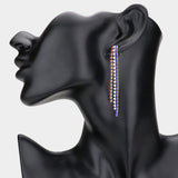 Fashion Red White & Blue Rhinestone Earrings