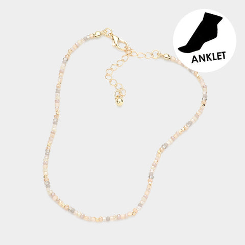 Fashion Multi Color Beaded Anklet