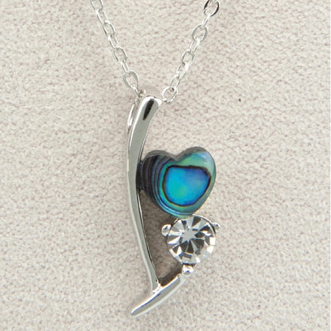 Wild Pearle Abalone Ribbon of Love Necklace