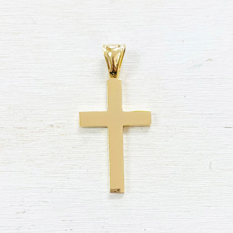 Stainless Steel Gold Plated Cross