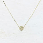 Sterling Silver Gold Plated Fancy Chain Disc Necklace