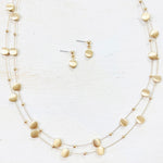 Fashion Gold Tone Wire Necklace Set