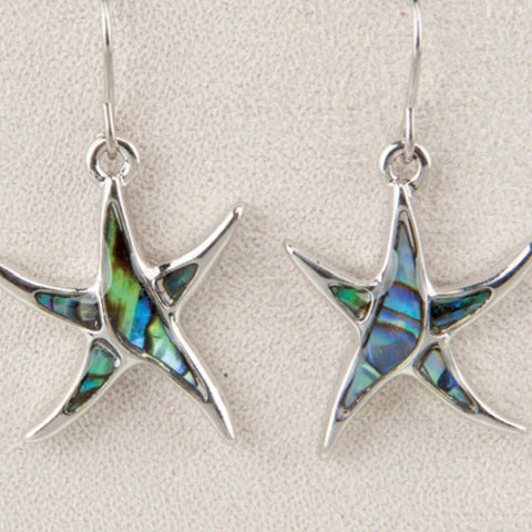 Wild Pearle Abalone Sea Star Earrings