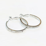 Fashion Silver Tone Inside Out Hoops
