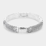 Fashion Silver Tone Stretch Bracelet