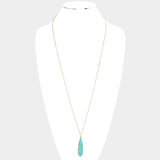 Fashion Turquoise Teardrop Long Necklace