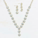 Fashion Gold Tone Rhinestone Y-Chain Necklace Set