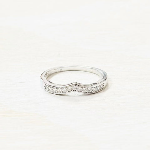 Sterling Silver CZ Point Ring