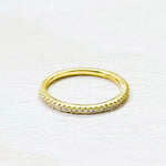 Sterling Silver Gold Plated CZ Ring
