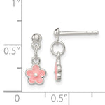 Sterling Silver Children’s Flower Dangle Earrings