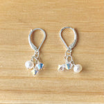 Sterling Silver Pearl and Crystal Earrings
