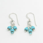 Sterling Silver Turquoise Seed Bead Earrings