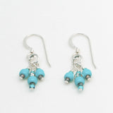 Sterling Silver Turquoise Seed Bead Earrings