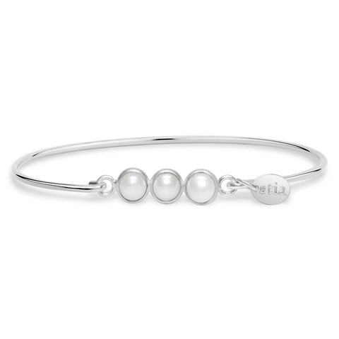 Trinity Gemstone Bracelet Freshwater Pearl