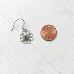 Sterling Silver August Flower Earring