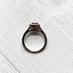 Sterling Silver Halo July Ring