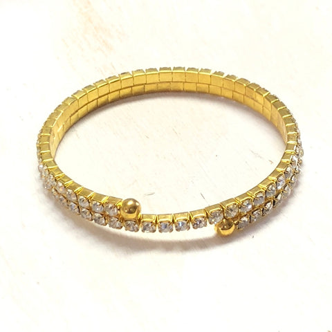 Gold Tone Rhinestone Bracelet