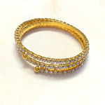 Gold Tone Rhinestone Bracelet