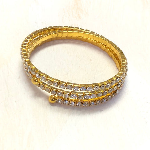 Gold Tone Rhinestone Bracelet
