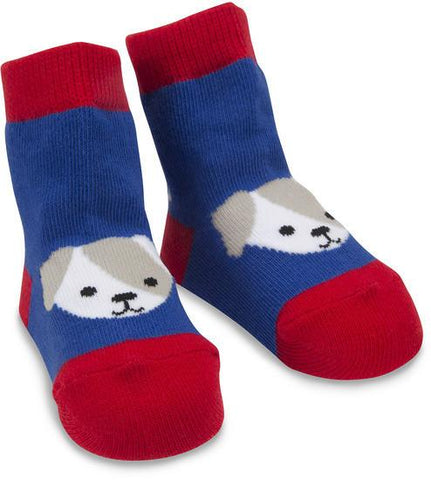 Red & Blue Puppy Socks
