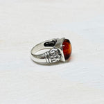 Sterling Silver Amber Color Ring