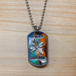 Handpainted Dragonfly Dream Imagine Dog Tag Necklace