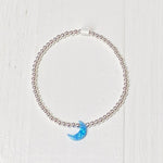 OPAL MOON STERLING SILVER BRACELET - BLUE