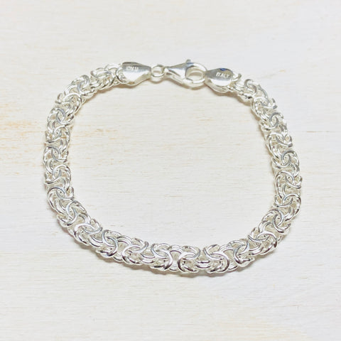 Sterling Silver Byzantine Bracelet