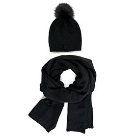Hat & Scarf Set - Black