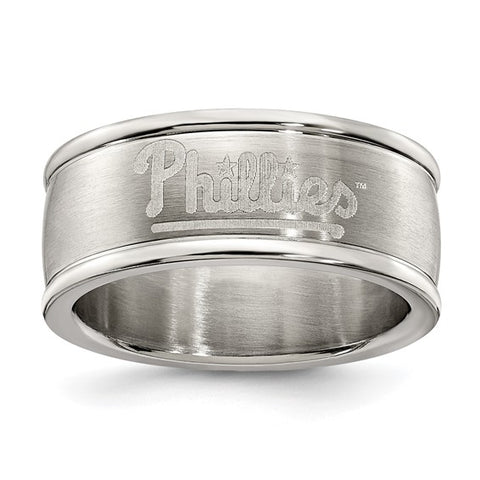 Stainless Steel Philadelphia Phillies Band Ring