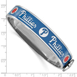 Stainless Steel Philadelphia Phillies Hinged Bracelet