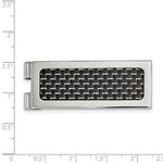 Stainless Steel with Black Carbon Fiber Inlay Money Clip