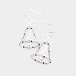 Rhinestone Jingle Bell Dangle Earrings