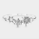 Stone Embellished Snowflake Hook Bracelet