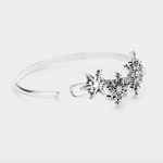 Stone Embellished Snowflake Hook Bracelet